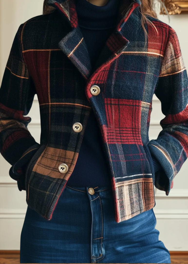 NATALIE | TRADITIONAL PLAID WOOL COAT