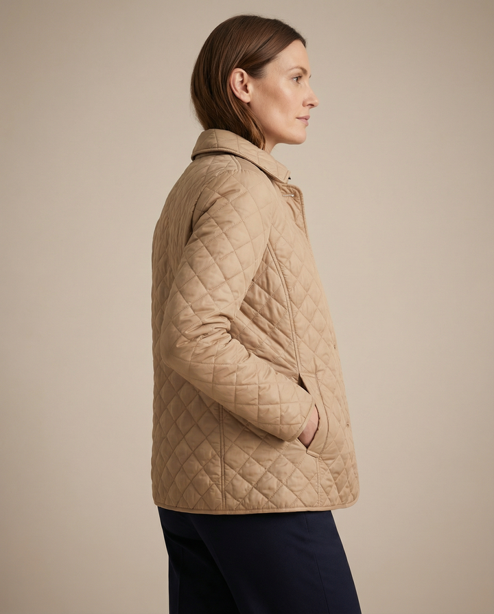 Quilted Button Up Jacket